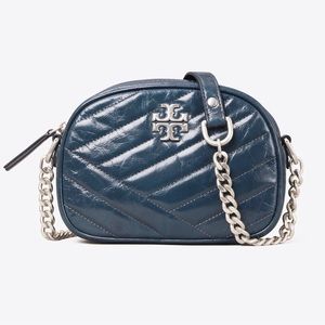 Tory Burch Kira Chevron Camera Crossbody Bag Patent Leather
